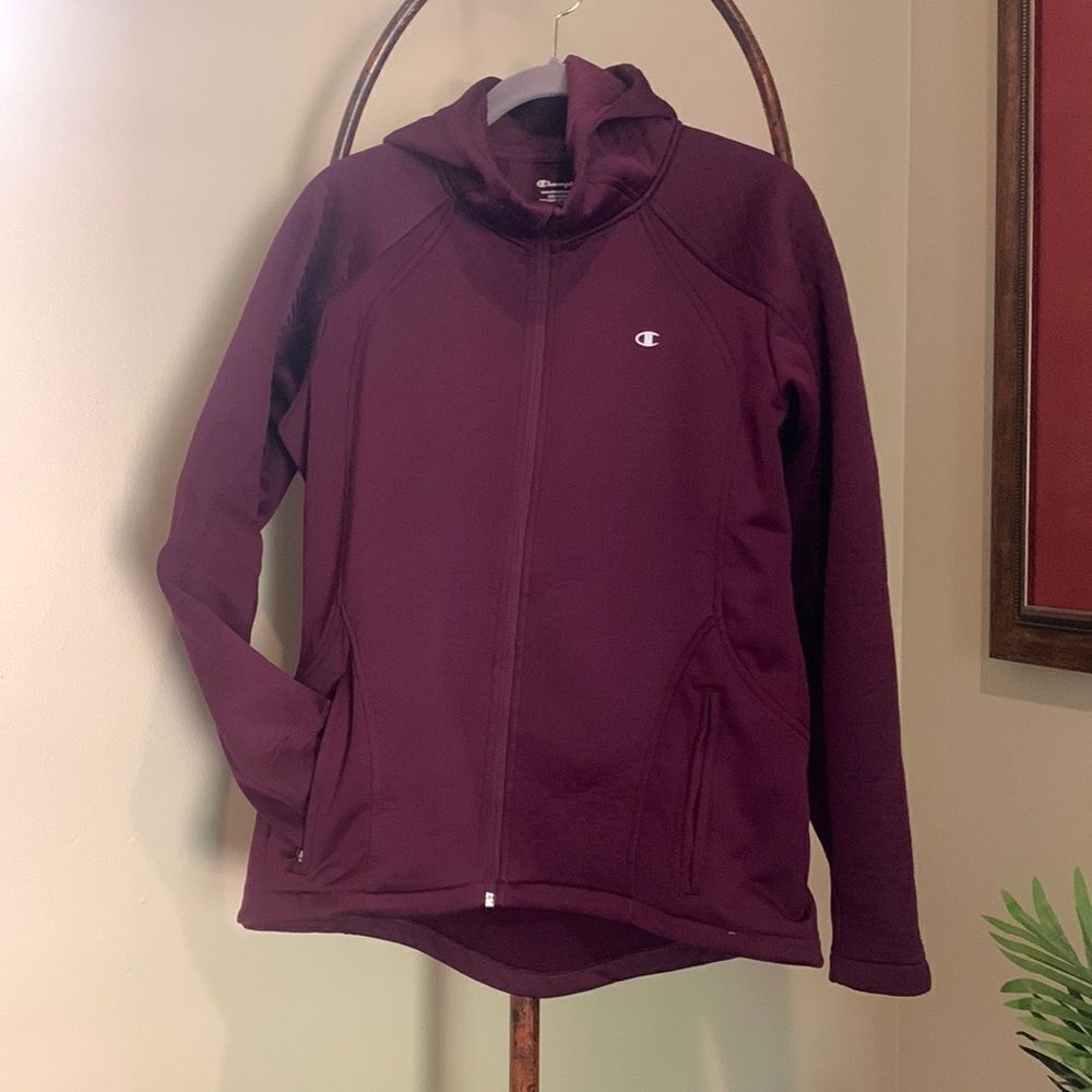 CHAMPION  Purple  Hooded Jacket Large